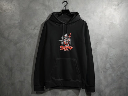 Stylish Black Hoodie with Unique Design Hoodie