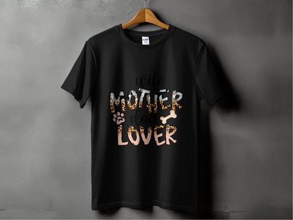 Wife Mother Dog Lover Animal Print Bone Graphic T-Shirt - Design & Vybe