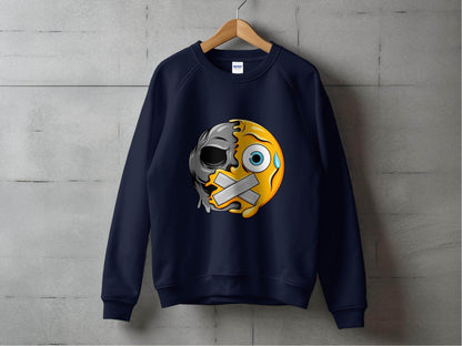 Skull and Emoji Featuring Smiley Design Graphic Sweater - Design & Vybe