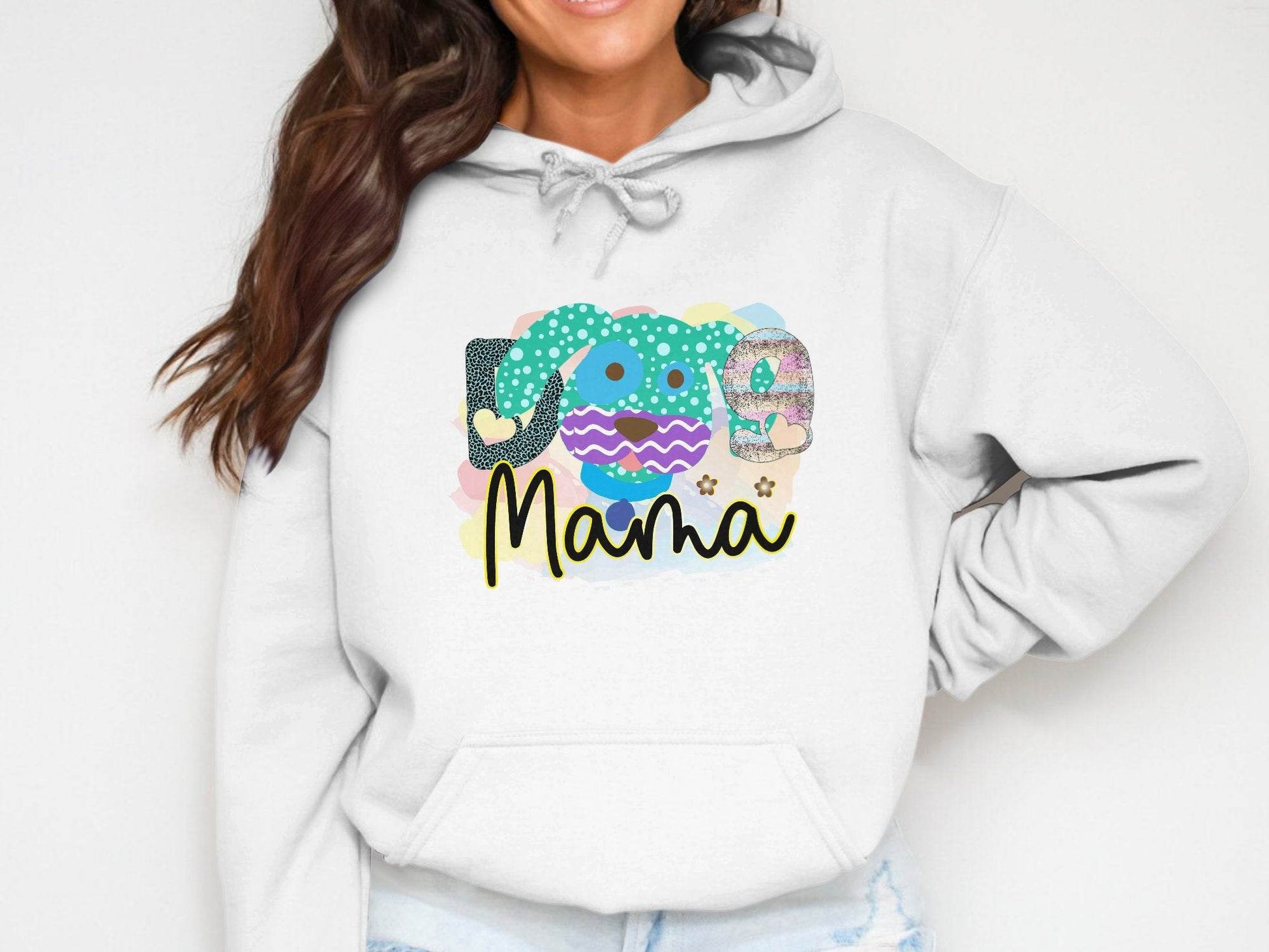 Dog Mama Colorful Graphic Design Great Gift Idea Hoodie - Design & Vybe