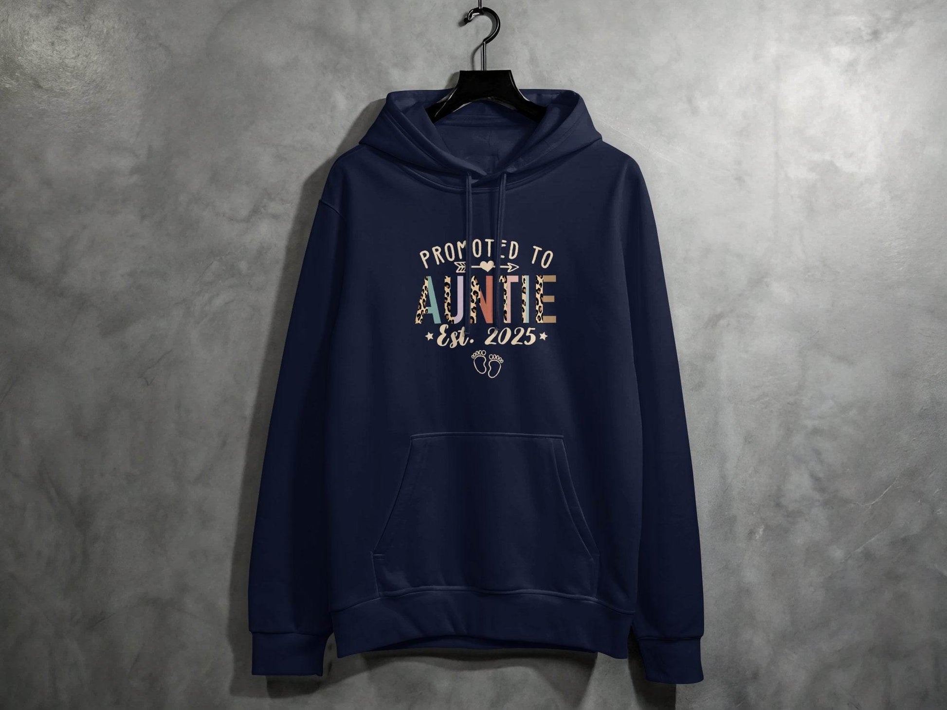 Promoted To Auntie Est 2025 Cute Design Baby Hoodie - Design & Vybe