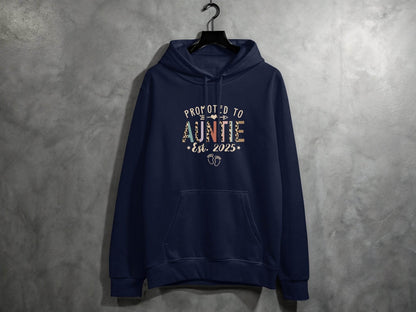 Promoted To Auntie Est 2025 Cute Design Baby Hoodie - Design & Vybe