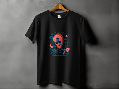 Artistic Skull and Guitar Design T-Shirt product