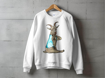 I Love Dad Print Quirky Goat Design Sweater - Design & Vybe