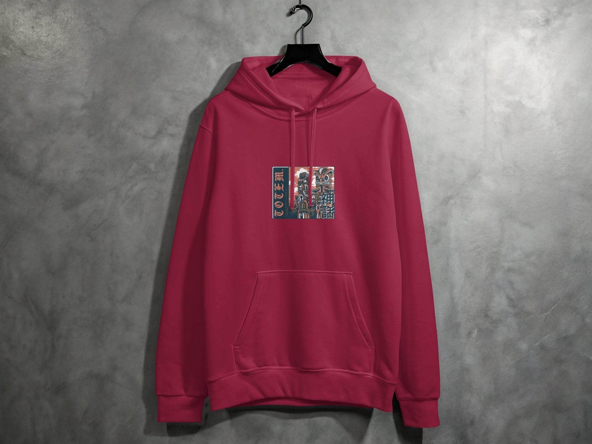 Totem Poles with Quote Be Yourself Oscar Wilde Hoodie - Design & Vybe