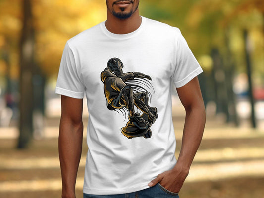 Robot Skateboarding Graphic Printed T-shirt product type