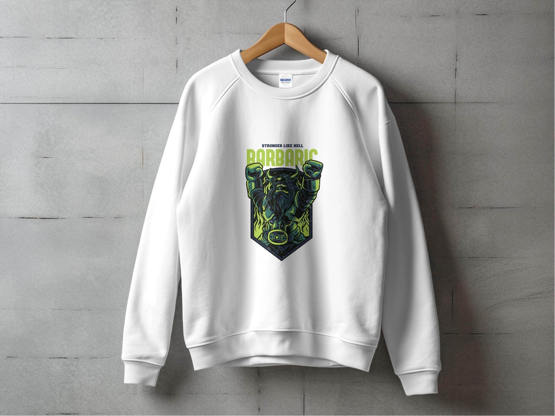 Stronger Like Hell Barbaric Warrior Graphic Sweater - Design & Vybe