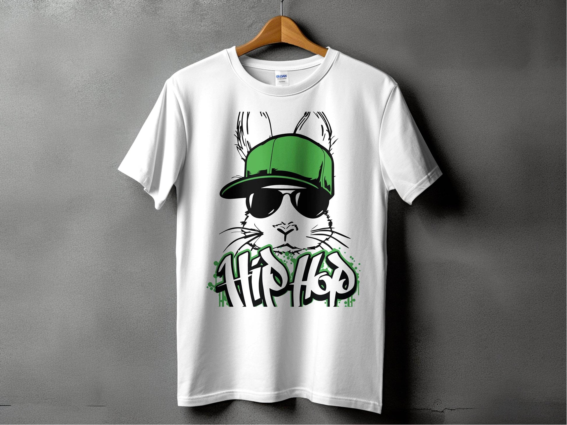 Hip Hop Bunny Graphic T-Shirt Funny Cool product