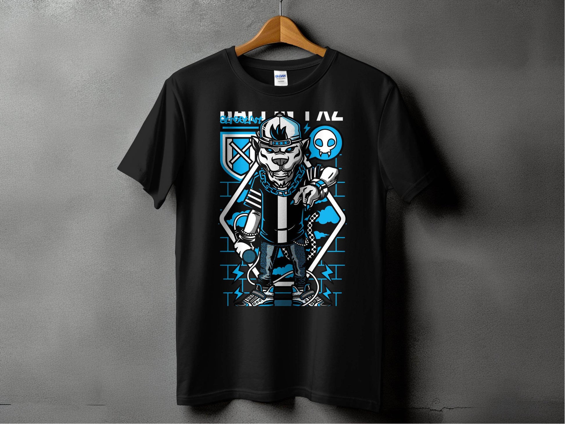 Street Art Urban Panther DJ Design Illustration T-Shirt - Design & Vybe