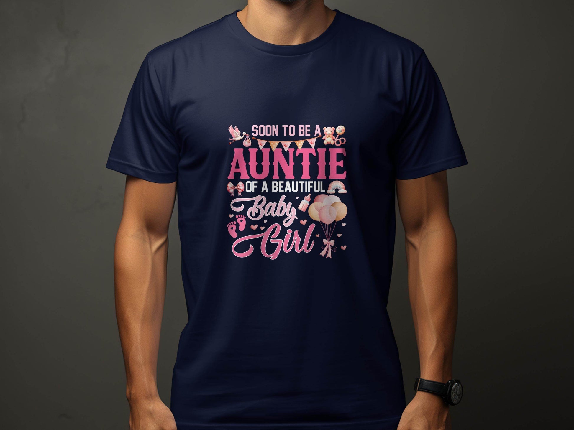 Soon To Be Auntie of a Beautiful Baby Girl T-Shirt - Design & Vybe