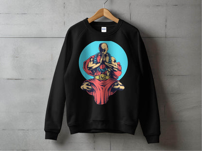 Inner Peace Meditating Monk Art Comfort Sweater - Design & Vybe