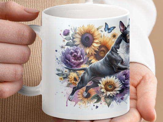 Floral Dog Mug with Butterflies Design product type