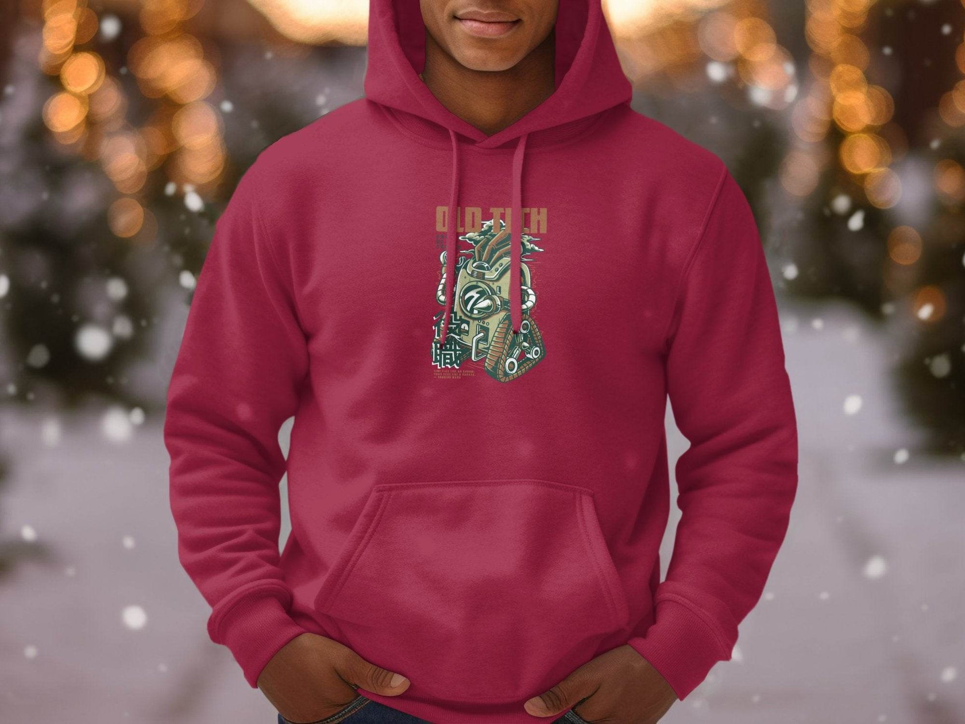 Old Tech Post End Cool Robot Design Graphic Hoodie - Design & Vybe
