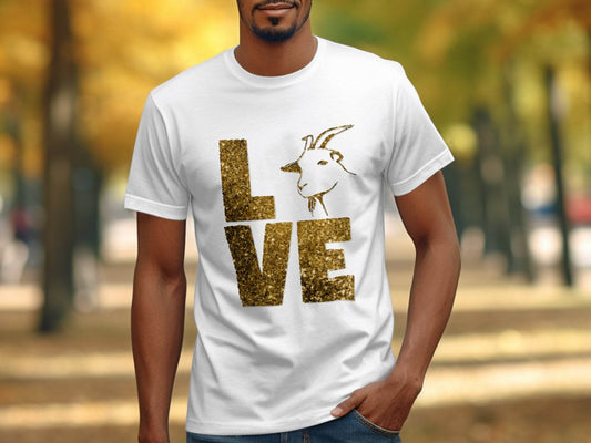 Love Goat Glitter Fun Trendy T-Shirt - Design & Vybe