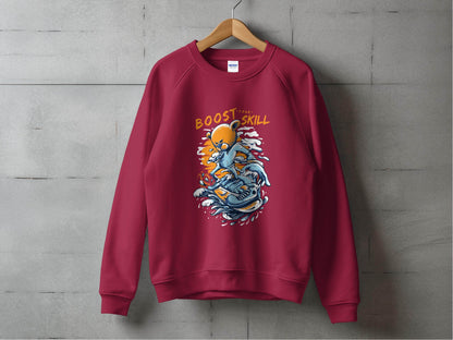 Boost Your Skill Cartoon Bear Design Sweater - Design & Vybe