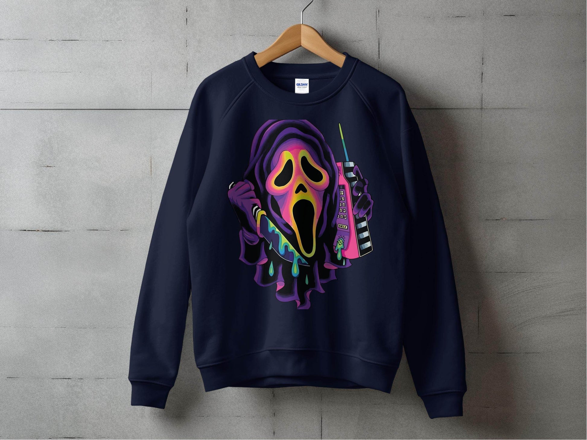 Colorful Horror Scream Mask Design Sweater - Design & Vybe