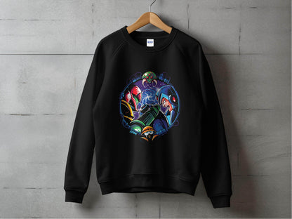 Metroid Meets Mega Man Character Design in Space Sweater - Design & Vybe