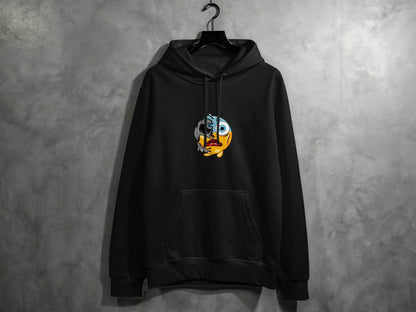 Melting Dual Face Smiley Graphic Hoodie - Design & Vybe