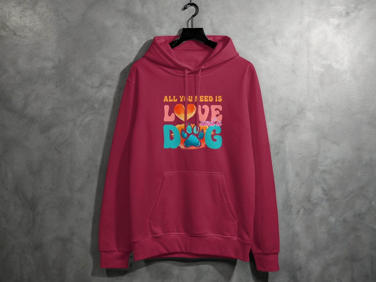 All You Need Is Love And A Dog Colorful Design Hoodie - Design & Vybe
