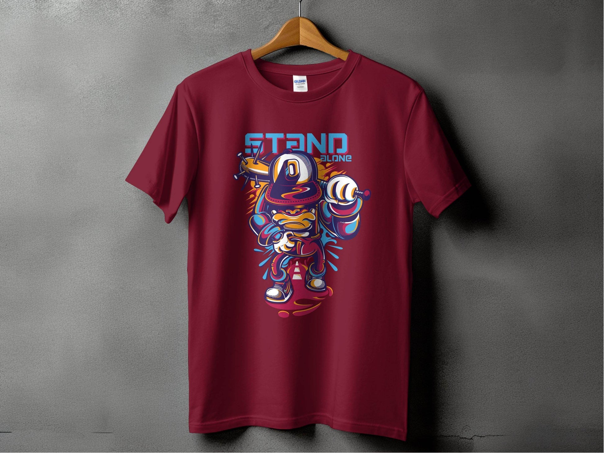 Stand Alone Cartoon Character Illustration Graphic T-Shirt - Design & Vybe