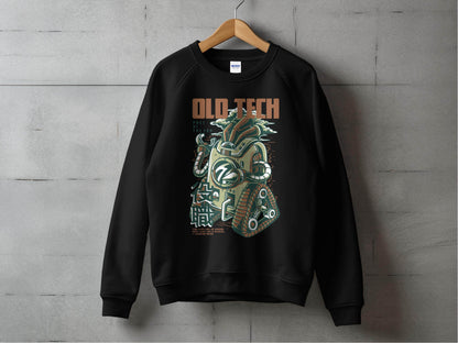 Old Tech Post End Cool Robot Design Graphic Sweater - Design & Vybe