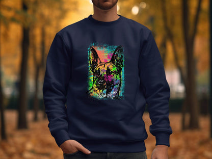 Vibrant German Shepherd Illustration Art Sweater - Design & Vybe