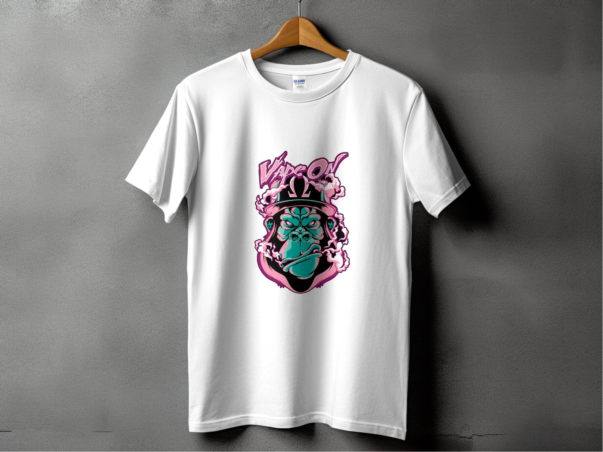 Vape On Gorilla with Premium Hat T-Shirt - Design & Vybe