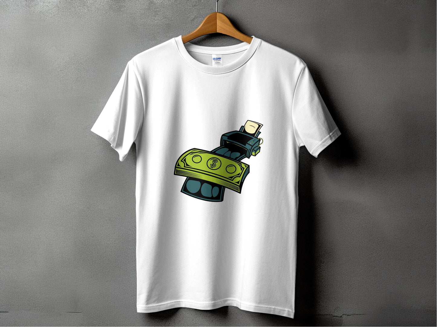 Eye-Catching Cash Printing Money Graphic T-Shirt - Design & Vybe