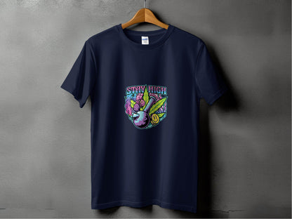 Stay High Graphic Weed Marijuana Cannabis Flower T-Shirt - Design & Vybe