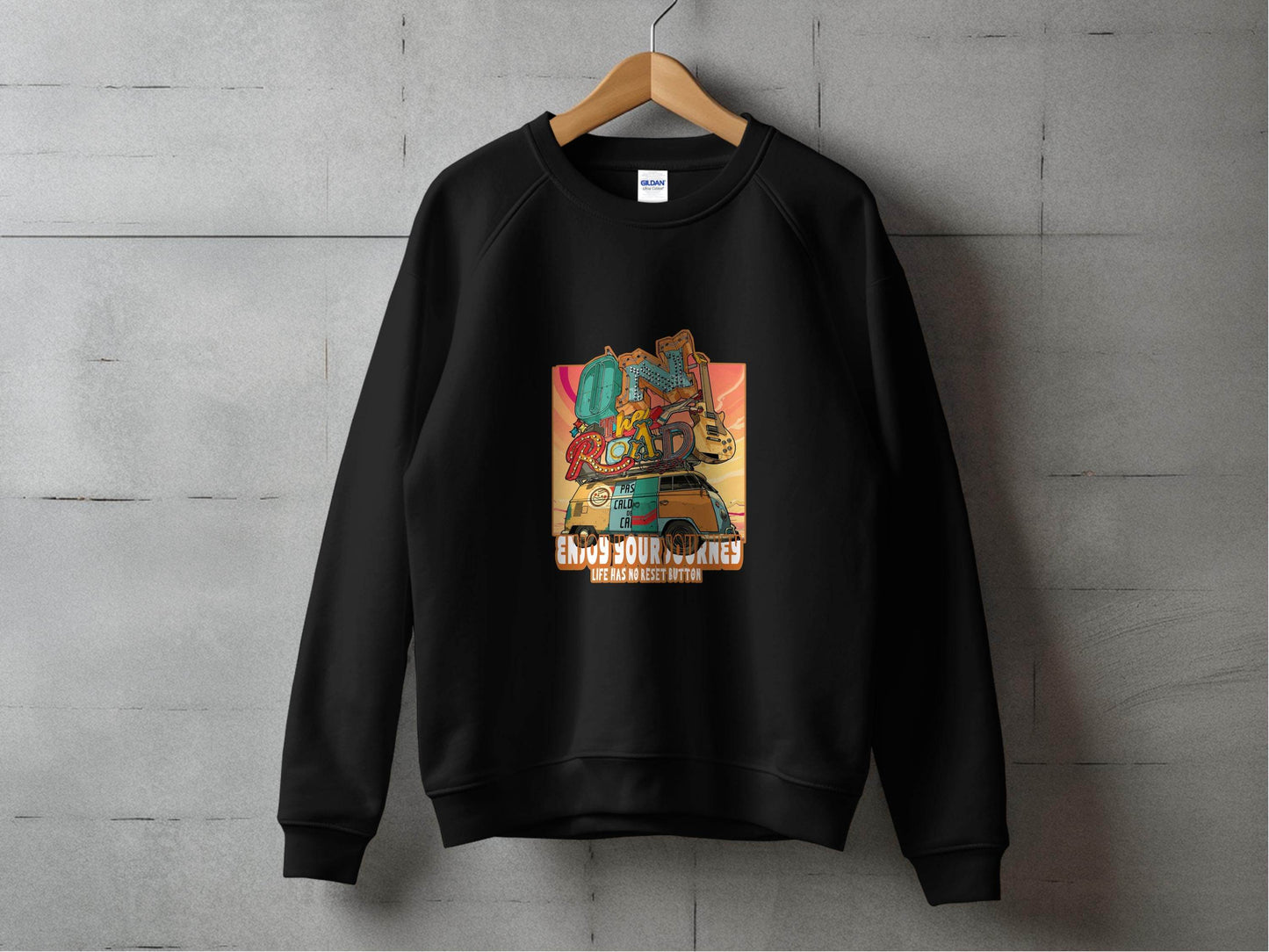 On The Road Again Travel Van Trip Artwork Sweater - Design & Vybe