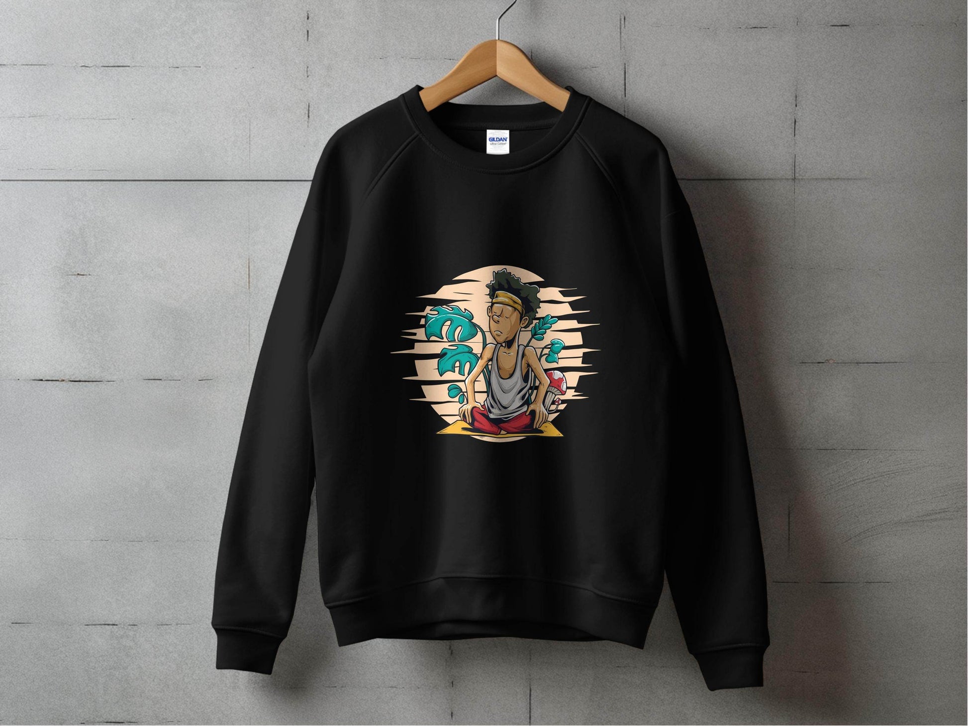 Yoga Enthusiast Graphic Printed Casual Sweater - Design & Vybe
