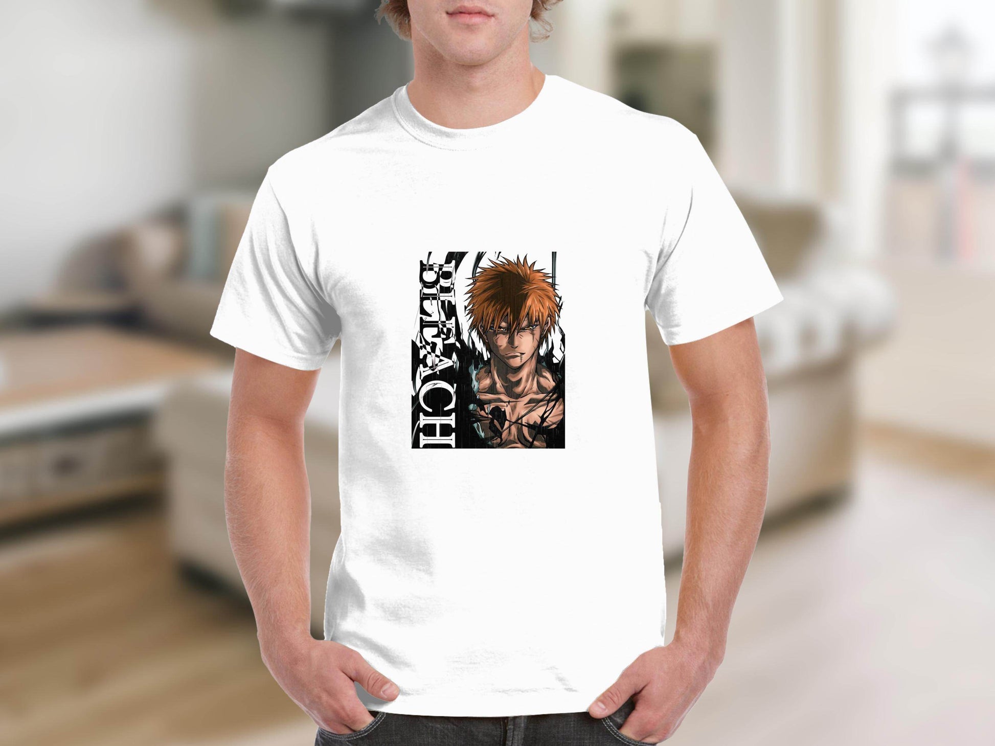 Bleach Ichigo Kurosaki Anime Character Cool Graphic T-Shirt - Design & Vybe