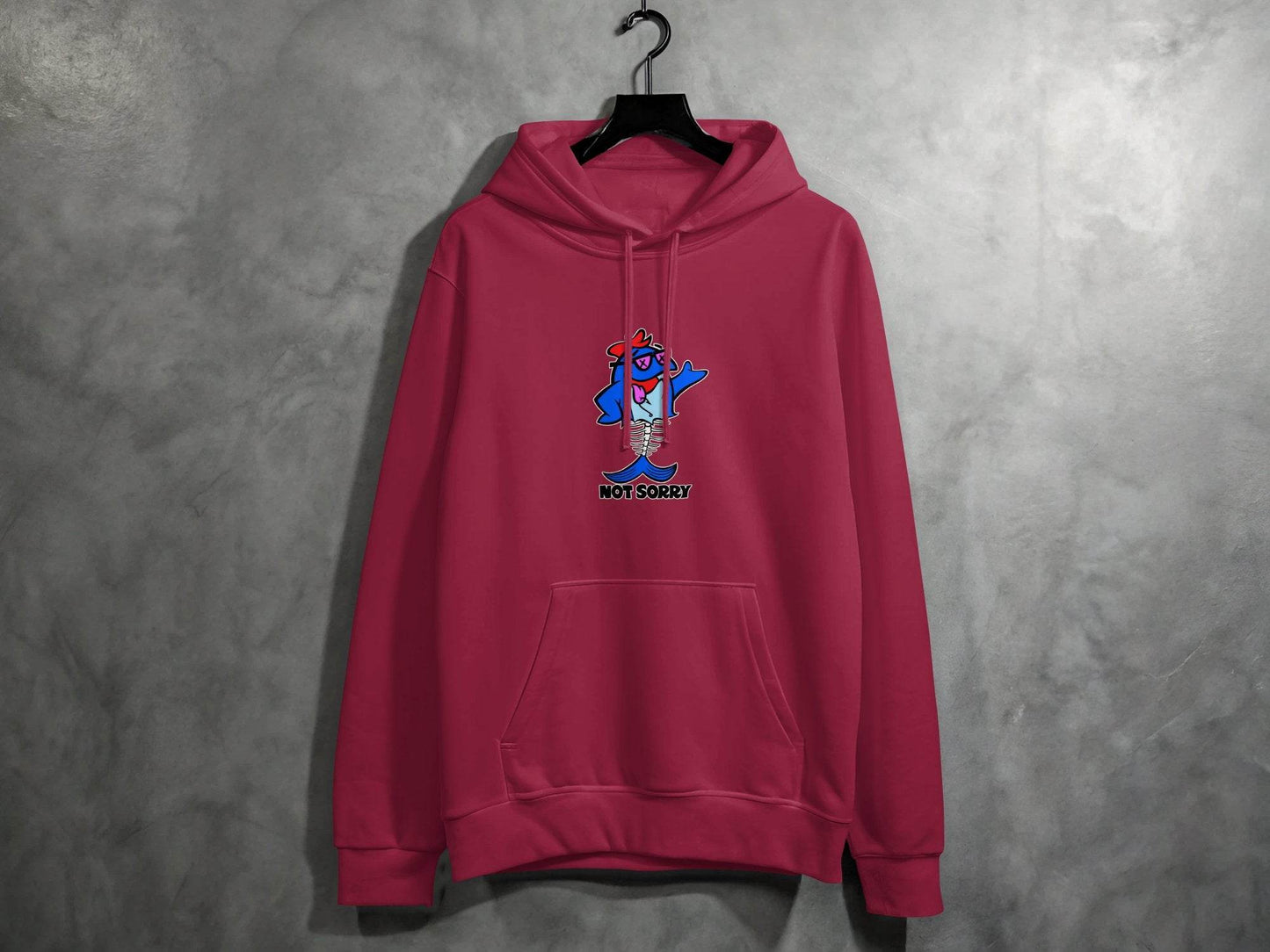 Funny Not Sorry Fish Style Skeleton With Sunglasses Hoodie - Design & Vybe