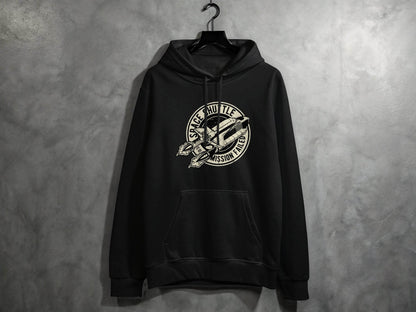 Space Shuttle Mission Failed Graphic Print Hoodie - Design & Vybe
