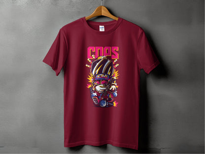 COPS Cartoon Character With Gun For Enthusiasts T-Shirt - Design & Vybe