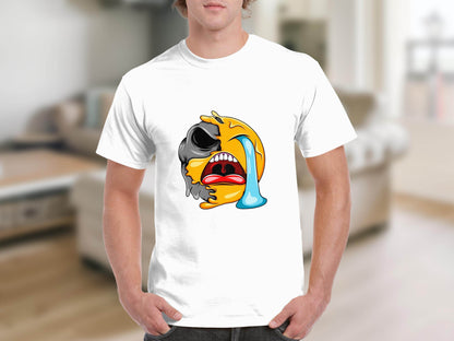 Melting Emoji Face Smiley Design Graphic T-Shirt - Design & Vybe