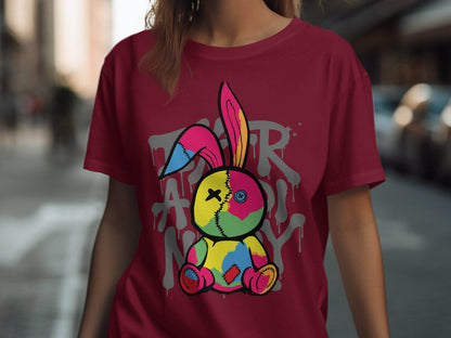 Colorful Patchwork Bunny Graphic T-shirt product