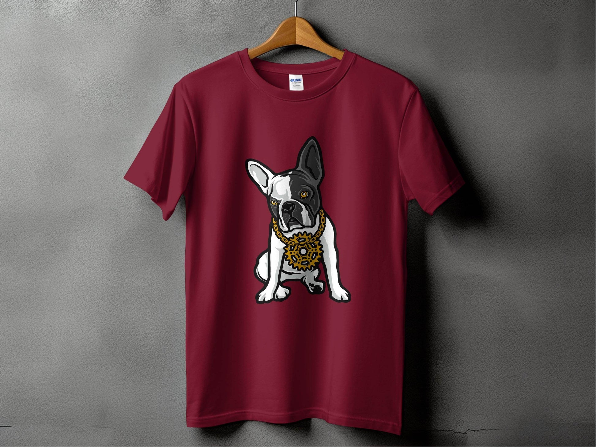 Cool French Bulldog with Bling Design T-Shirt - Design & Vybe