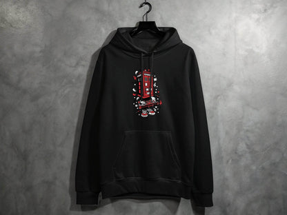 Unique DJ UK Phone Booth Design Graphic Sweater - Design & Vybe