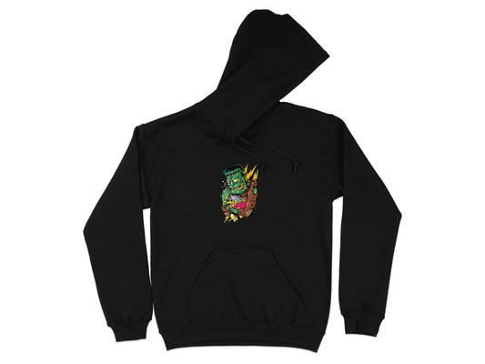 Vibrant Graphic Black Hooded Sweatshirt Casual product
