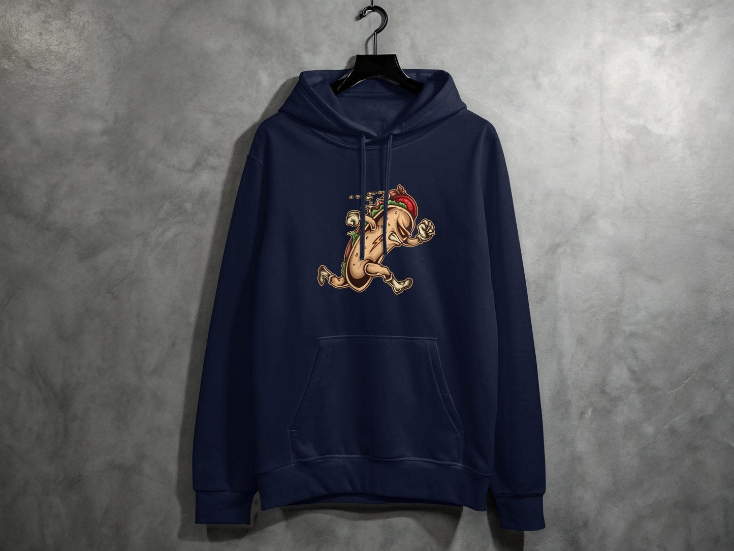 Hot Dog Running Taco Graphic Hoodie - Design & Vybe