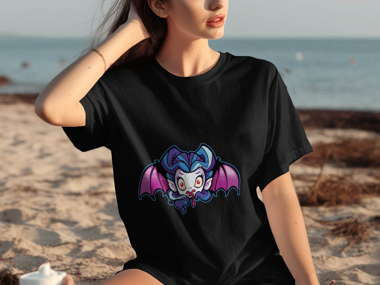 Cute Cartoon Vampire with Wings Graphic T-Shirt - Design & Vybe