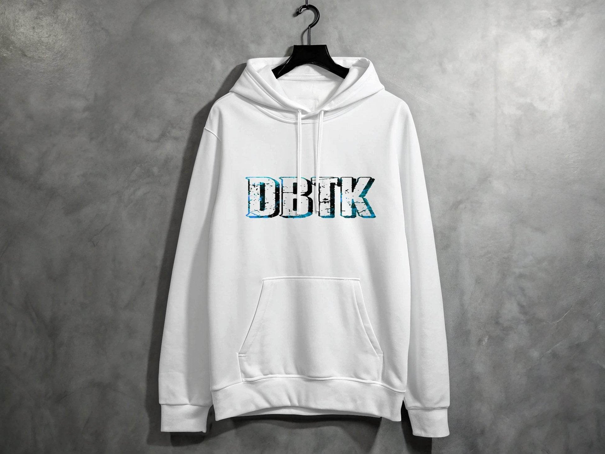 Blue Floral DBCK Letters Artistic Design Hoodie - Design & Vybe