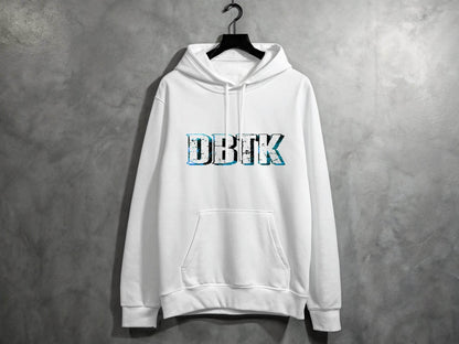 Blue Floral DBCK Letters Artistic Design Hoodie - Design & Vybe