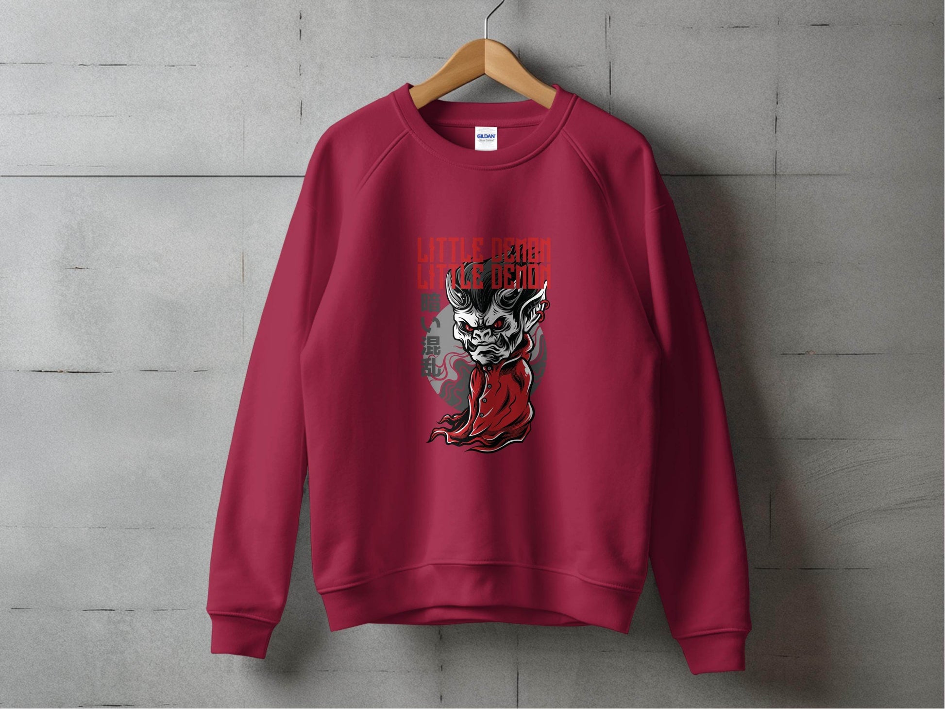 Little Demon Graphic Japanese Art Style Sweater - Design & Vybe