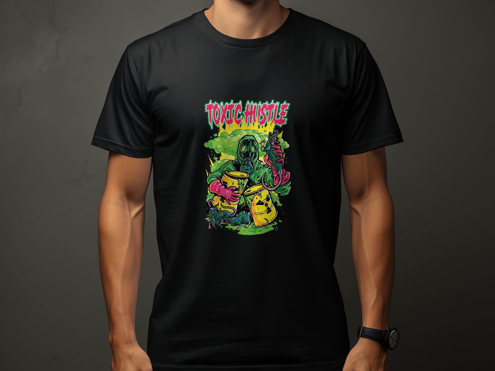 Toxic Hustle Graphic Print Design T-Shirt - Design & Vybe