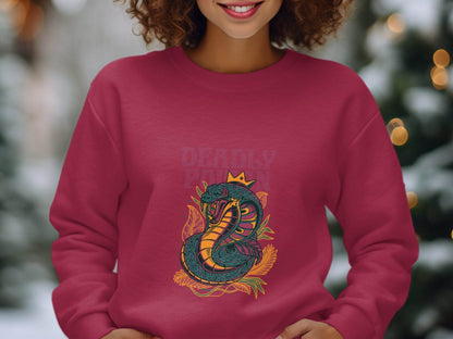 Deadly Poison Snake Art Graphic Novelty Design Hoodie - Design & Vybe