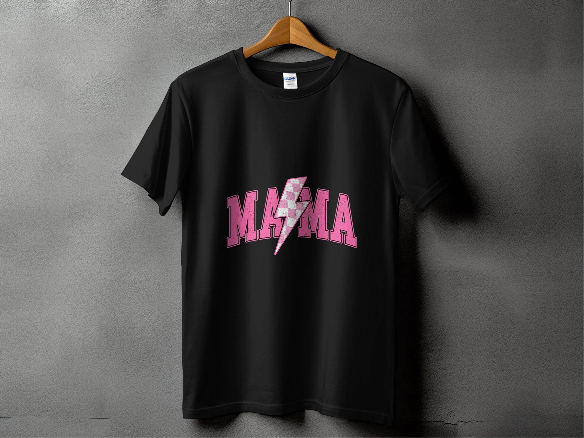 Mama Pink Lightning Bolt Graphic Designs Women T-Shirt - Design & Vybe