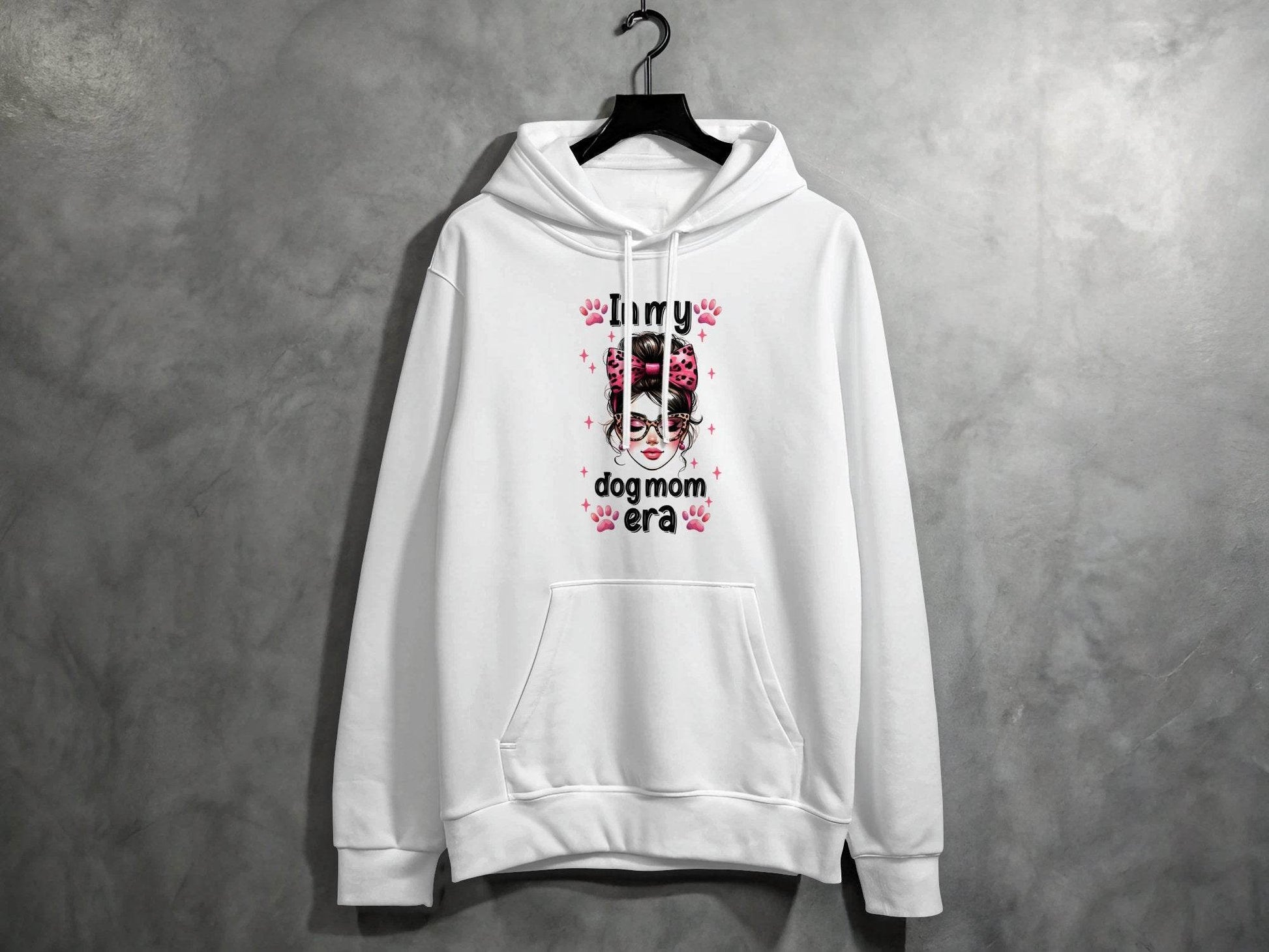 In My Dog Mom Era Stylish Woman Graphic Design Hoodie - Design & Vybe