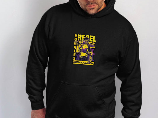 No Rules Rebel Image Graphic For Obrakada Hoodie - Design & Vybe